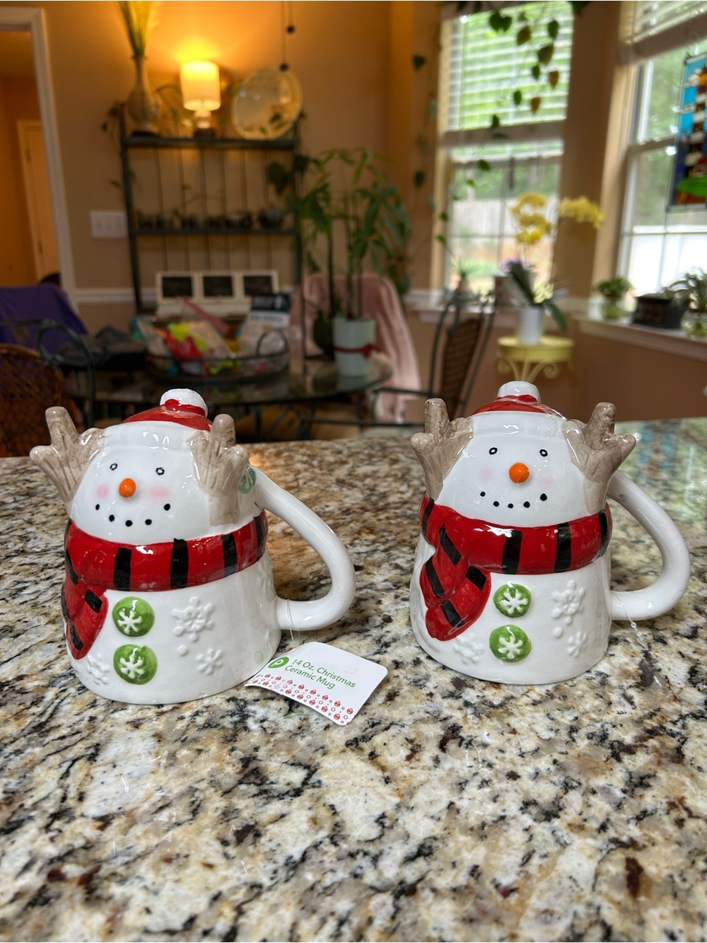 NWT Snowman Christmas Mugs